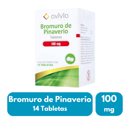 Bromuro de Pinaverio 100mg Caja de 14 Tabletas Avivia
