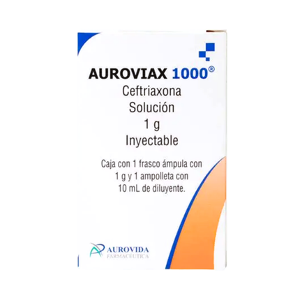 Auroviax 1000 (Ceftriaxona) Solucion Inyectable 1g Aurovida