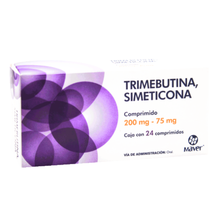 Trimebutina/Simeticona 200mg 75mg 24 Comprimidos Maver