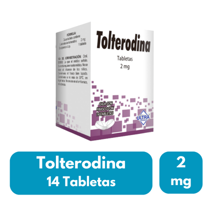 Tolterodina 2mg Caja con 14 Tabletas Ultra Laboratorios