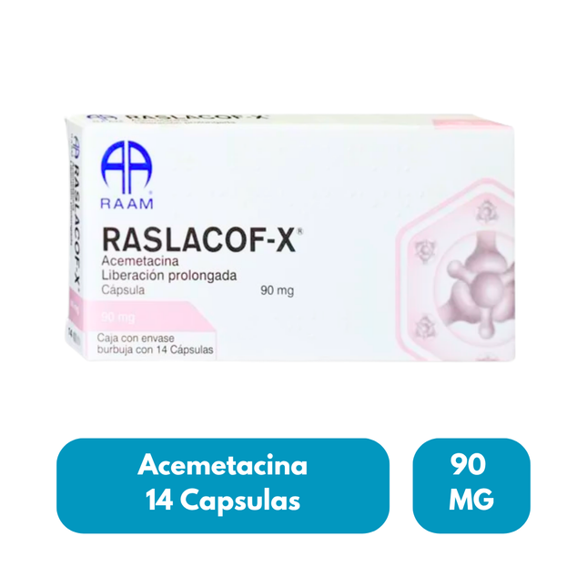Acemetacina Raslacof-X 90 mg 14 Capsulas RAAM