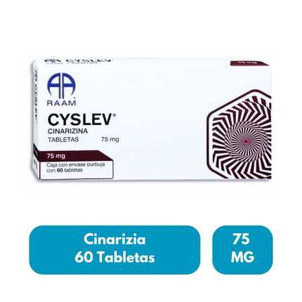 Cinarizina 75 mg 60 Tabletas Cyslev RAAM