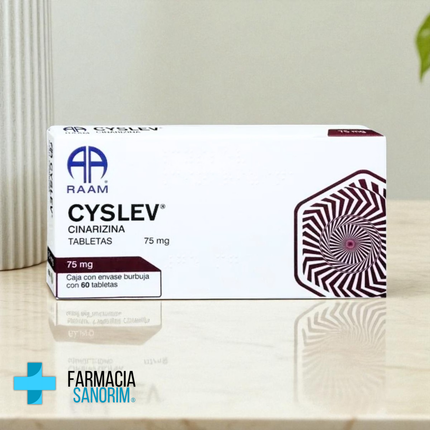 Cinarizina 75 mg 60 Tabletas Cyslev RAAM