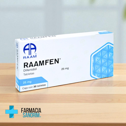 Difenidol 25 mg 30 Tabletas Raamfen RAAM