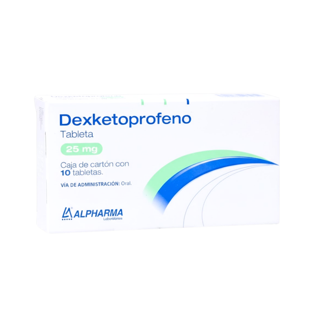 Dexketoprofeno 25mg Caja con 10 Tabletas Alpharma Laboratorios