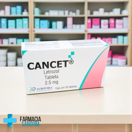 Letrozol 2.5 mg 30 Tabletas Cancet Aurovida Farmaceutica