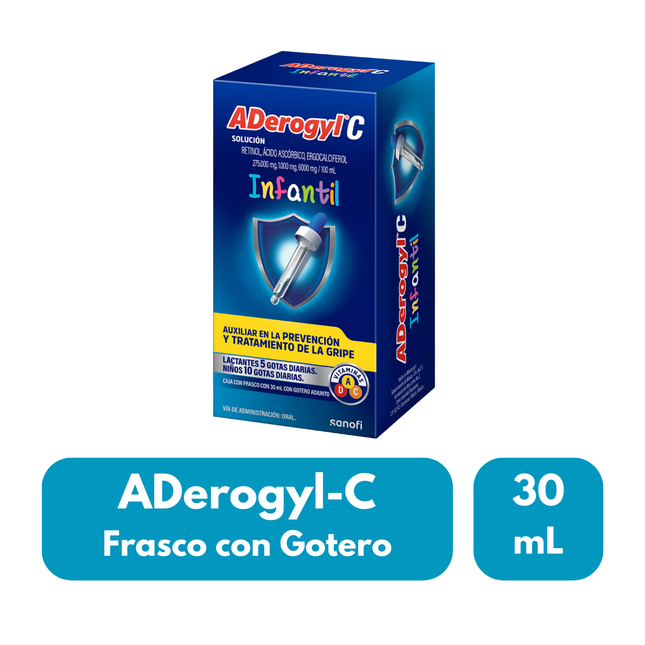 ADerogyl-C Infantil (Vitaminas ACD) Frasco Gotero con 30ml