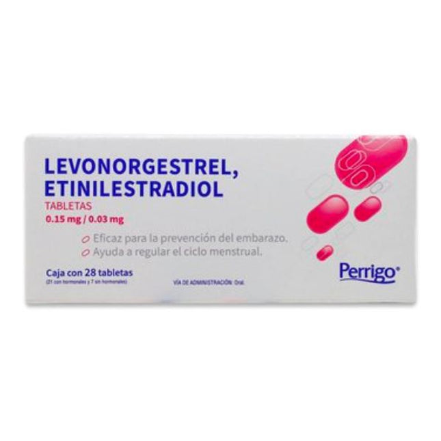 Levonorgestrel/Etinilestradiol 0.15mg/0.03mg Caja con 28 Tabletas