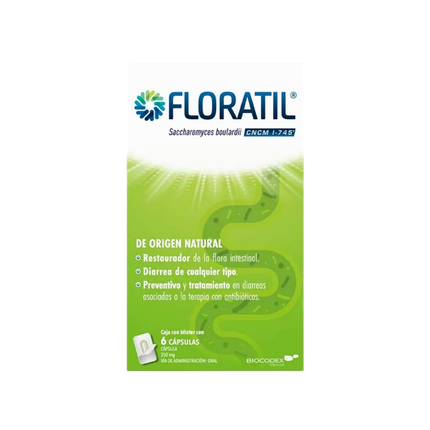 Floratil (Saccharomyces boulardii) 250mg Caja C/6 Cáps