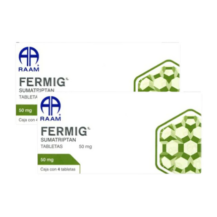 Fermig (Sumatriptan) 50 mg Caja con 4 Tabletas