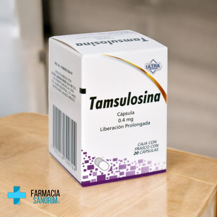 Tamsulosina 0.4mg Liberación Prolongada Frasco con 20 Cápsulas Ultra Laboratorios