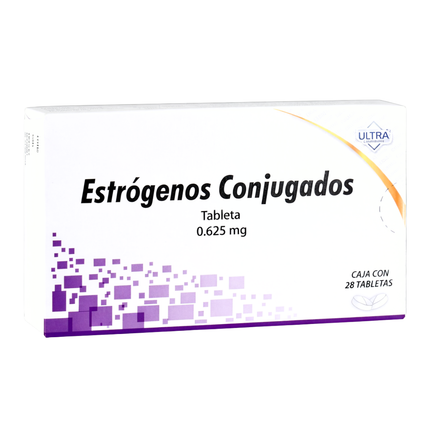 Estrogenos Conjugados 0.625 mg Caja con 28 Tabletas Ultra Laboratorios