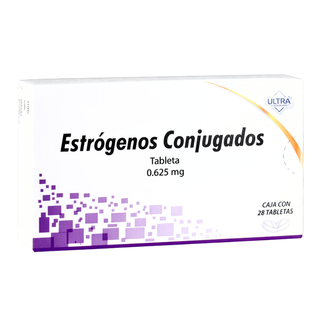Estrogenos Conjugados 0.625 mg Caja con 28 Tabletas Ultra Laboratorios