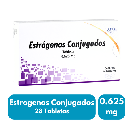Estrogenos Conjugados 0.625 mg Caja con 28 Tabletas Ultra Laboratorios