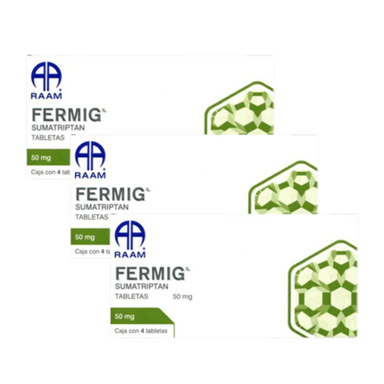 Fermig (Sumatriptan) 50 mg Caja con 4 Tabletas