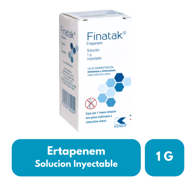 Finatak (Ertapenem) 1g Frasco Solución Inyectable Laboratorios Kener