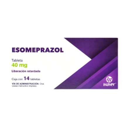 Esomeprazol 40 mg Liberación Retardada Caja con 14 Tabletas Maver