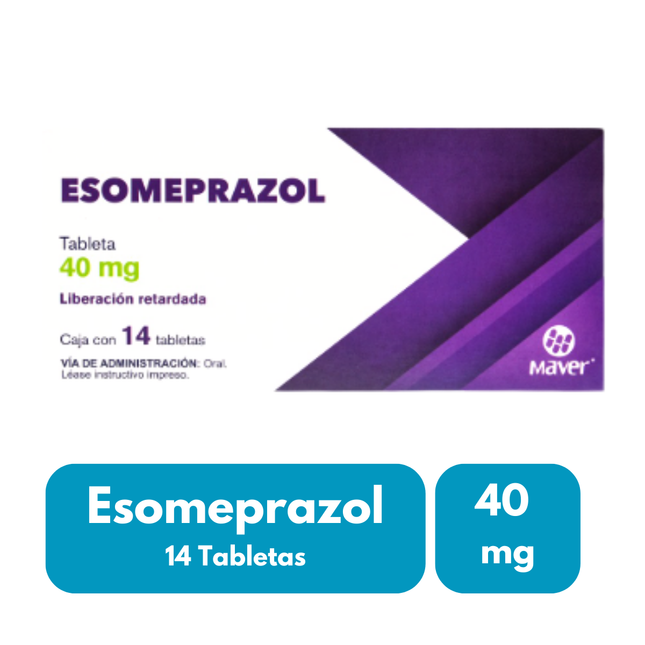 Esomeprazol 40 mg Liberación Retardada Caja con 14 Tabletas Maver