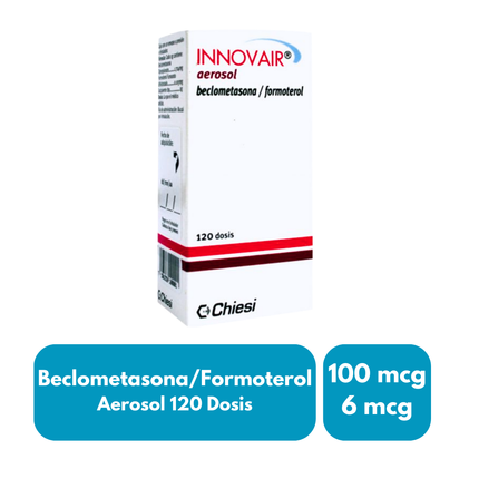 Innovair (Beclometasona/Formoterol) 100mcg/6mcg para inhalación 120 dosis