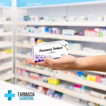 Fluconazol 37.5 mg Tinidazol 500 mg Caja con 4 Tabletas