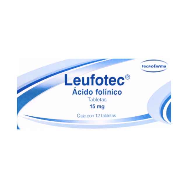 Leufotec (Ácido Folínico) 15mg Caja con 12 Tabletas