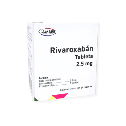 Rivaroxabán 2.5mg Caja con 56 Tabletas