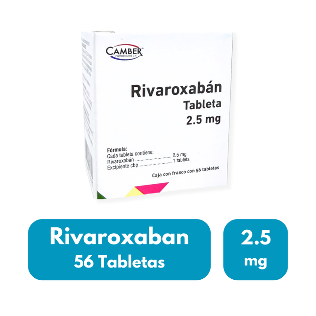 Rivaroxabán 2.5mg Caja con 56 Tabletas