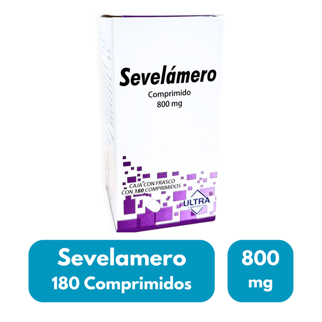 Sevelamero 800mg Caja con 180 Comprimidos