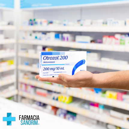 Otrozol 200 mg/10ml Metronidazol Caja c/2 ampolletas PiSA