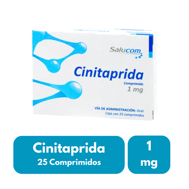 Cinitaprida 1mg Caja con 25 Comprimidos Salucom