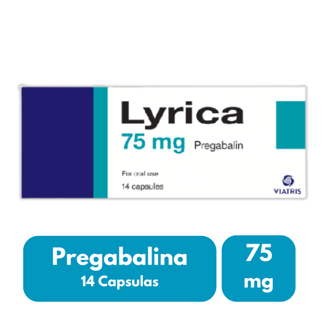 Lyrica (Pregabalina) 75mg Caja c/14 Cápsulas Lab. Viatris