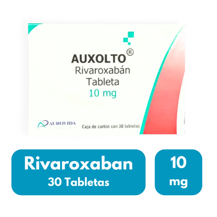 Auxolto (Rivaroxabán) 10 mg Caja con 30 Tabletas