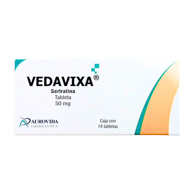Vedavixa (Sertralina) 50 mg Caja con 14 Tabletas