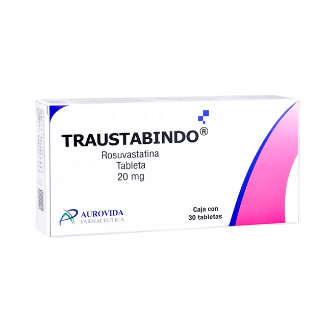 Traustabindo (Rosuvastatina) 20 mg Caja con 30 Tabletas