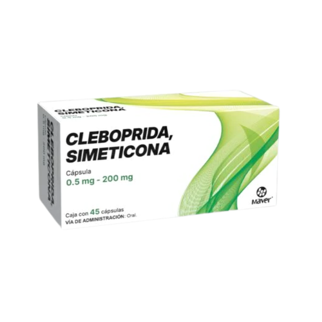 Cleboprida/Simeticona 0.5mg/200mg Caja con 45 Capsulas