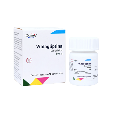 Vildagliptina 50 mg Caja con 56 Comprimidos