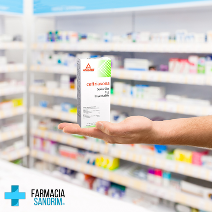 Ceftriaxona Solución 1g inyectable Laboratorios Amsa
