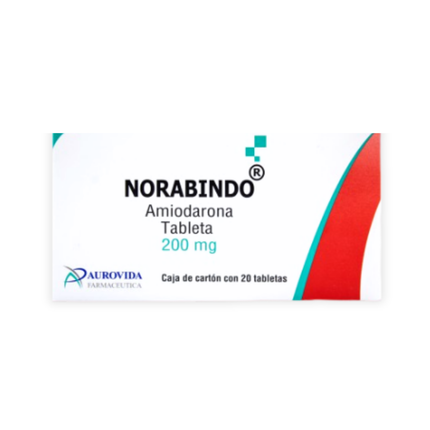 Norabindo (Amiodarona) 200 mg Caja con 20 Tabletas
