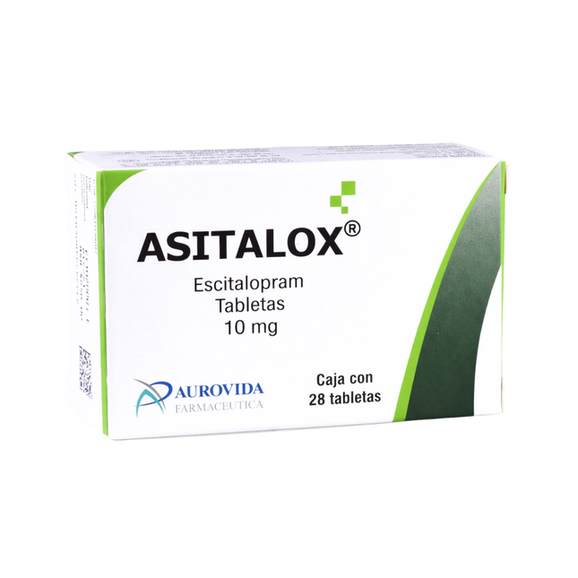 Asitalox (Escitalopram) 10 mg Caja con 28 Tabletas
