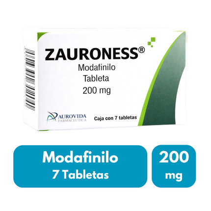 Zauroness (Modafinilo) 200 mg Caja con 7 Tabletas