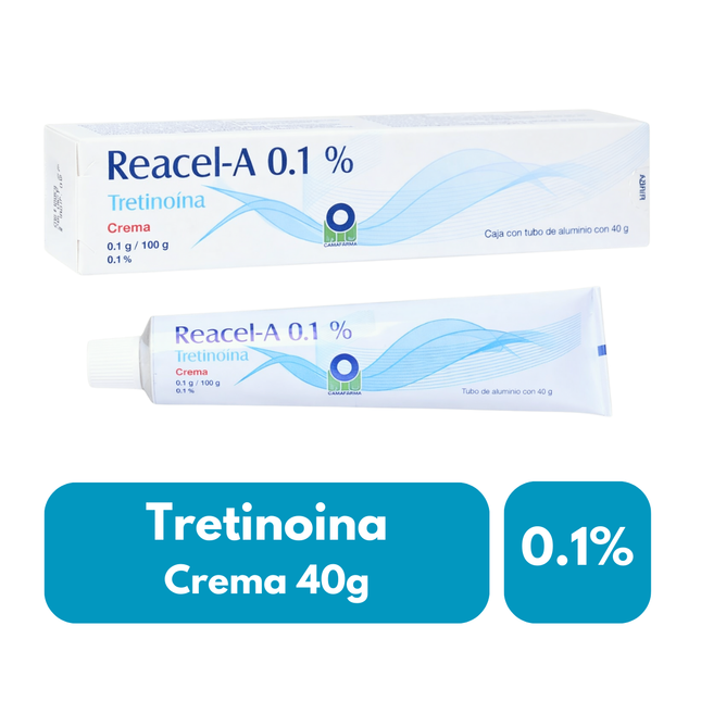 Reacel-A Tretinoína 0.1% Tubo con crema 40g