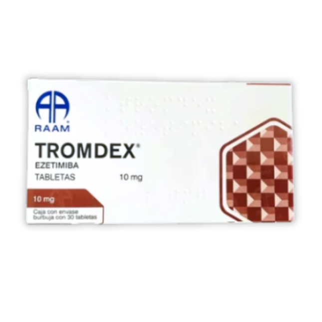 Tromdex (Ezetimiba) 10 mg Caja con 30 Tabletas