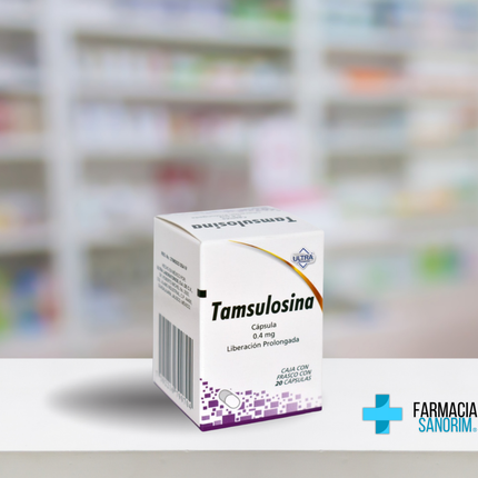 Tamsulosina 0.4mg Liberación Prolongada Frasco con 20 Cápsulas Ultra Laboratorios