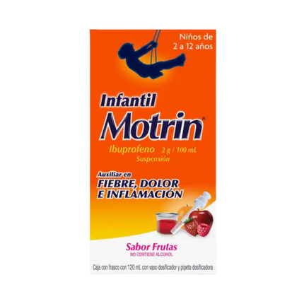 Motrin Infantil Ibuprofeno 2 g / 100 ml frasco 120 mL Sabor frutas
