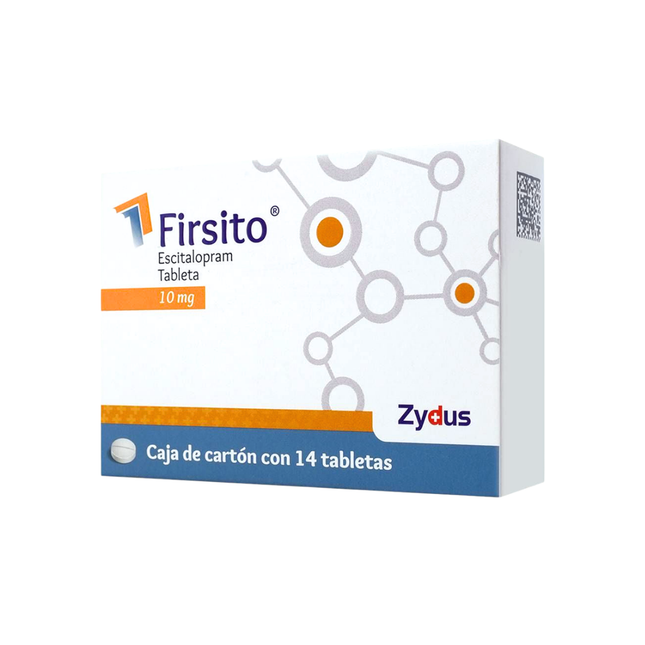 Firsito (Escitalopram) 10mg Caja con 14 Tabletas Zydus