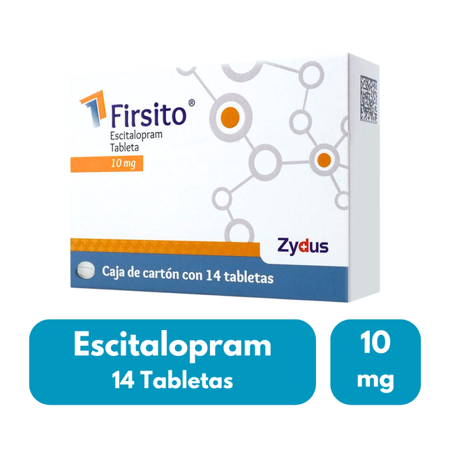 Firsito (Escitalopram) 10mg Caja con 14 Tabletas Zydus