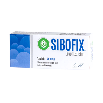 Sibofix  (Levofloxacino) 750 mg Caja con 7 Tabletas Mavi