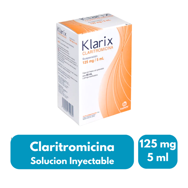 Klarix (Claritromicina) 125 mg 60 ml Suspension Maver