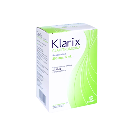 Klarix (Claritromicina) 250 mg 60 ml Suspension Maver