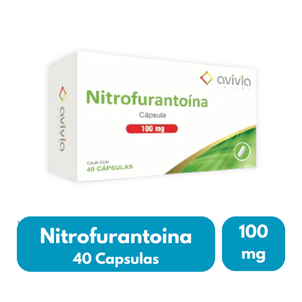 Nitrofurantoina 100 mg Caja con 40 Cápsulas Avivia